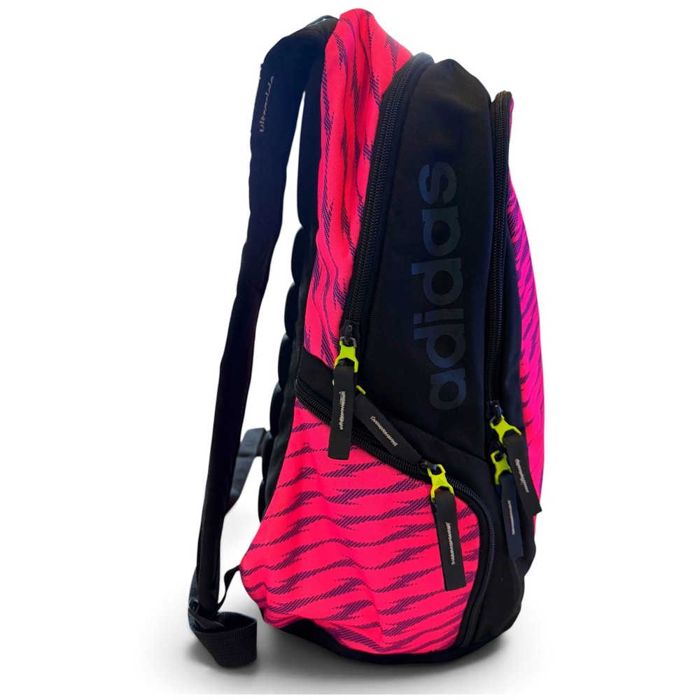 Adidas Ultraride Backpack Pink Black Zebra Laptop Bag Athletic School Travel - Picture 5 of 12
